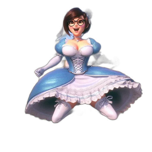 dress, crown, 3d render, concept art transparent PNG cut-out