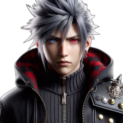 jacket, face, concept art, photorealistic transparent PNG cut-out