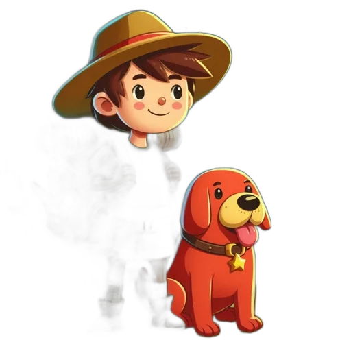 staff, animal, hat, creature transparent PNG cut-out