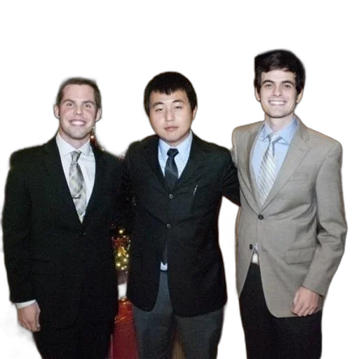 staff, jacket, three, men transparent PNG cut-out
