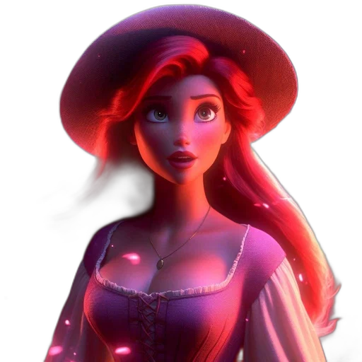 dress, hat, crown, staff transparent PNG cut-out