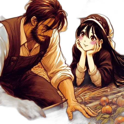 food, watercolor, anime, comic book art transparent PNG cut-out