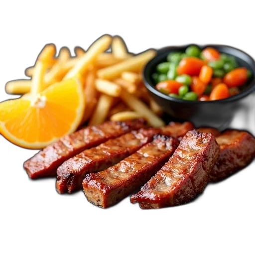 food, photorealistic, 3d render, plate transparent PNG cut-out
