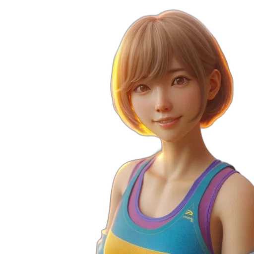 face, 3d render, photorealistic, concept art transparent PNG cut-out