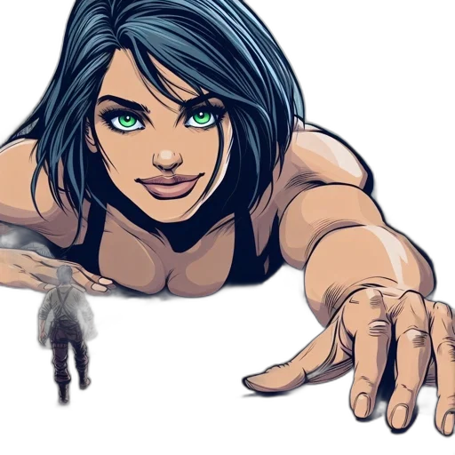 comic book art, concept art, cartoon, fantasy art transparent PNG cut-out