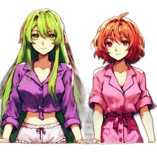 jacket, staff, dress, hair transparent PNG cut-out
