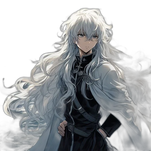 dragon, staff, sword, hair transparent PNG cut-out