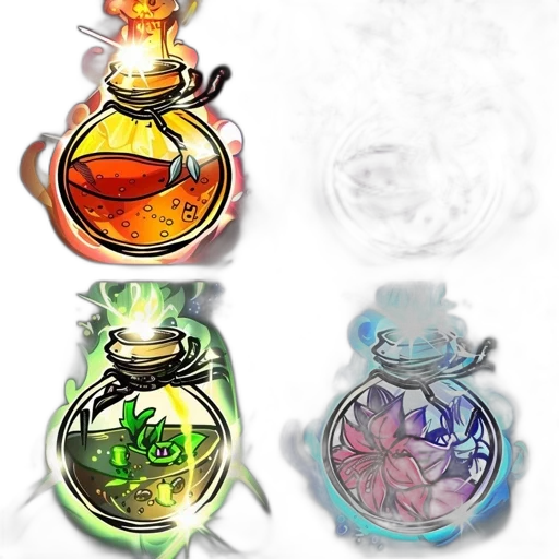 bottle, jewelry, fantasy art, concept art transparent PNG cut-out