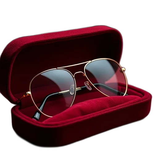glasses, velvet, case transparent PNG cut-out