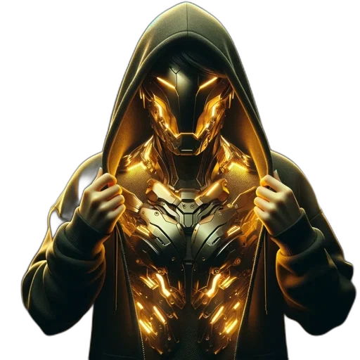 mask, jacket, concept art, comic book art transparent PNG cut-out