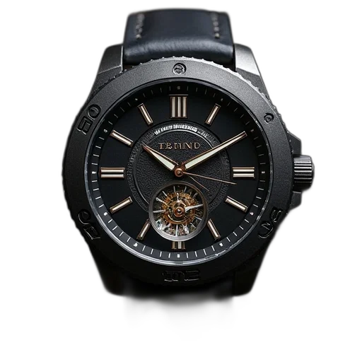 black, jeep, tourbillon, watch transparent PNG cut-out