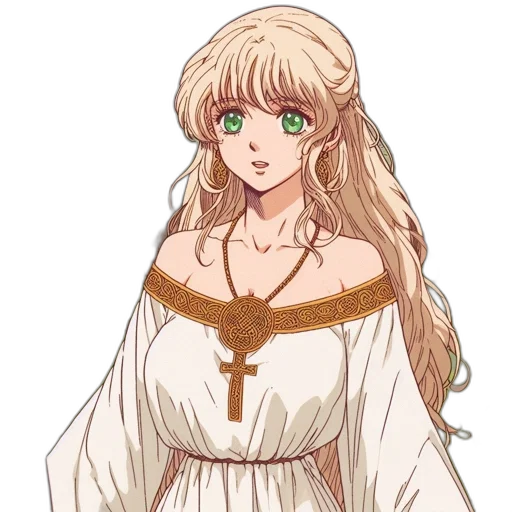 dress, staff, pixel art, anime transparent PNG cut-out