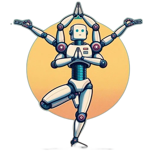 robot, staff, pixel art, concept art transparent PNG cut-out