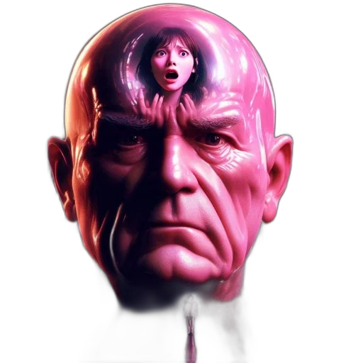 face, mask, umbrella, creature transparent PNG cut-out