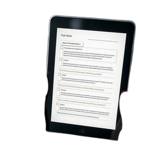 tablet, displaying, various, task transparent PNG cut-out