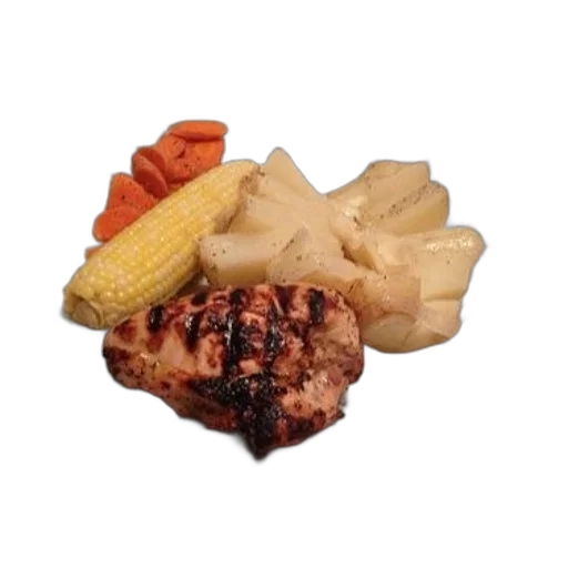 food, 3d render, plate, grilled transparent PNG cut-out