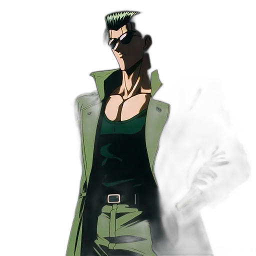 jacket, mask, staff, concept art transparent PNG cut-out