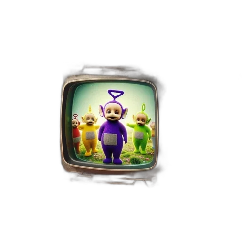 3d render, vintage, steampunk-style, television transparent PNG cut-out