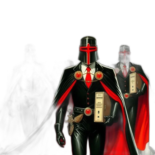 robot, staff, jacket, mask transparent PNG cut-out