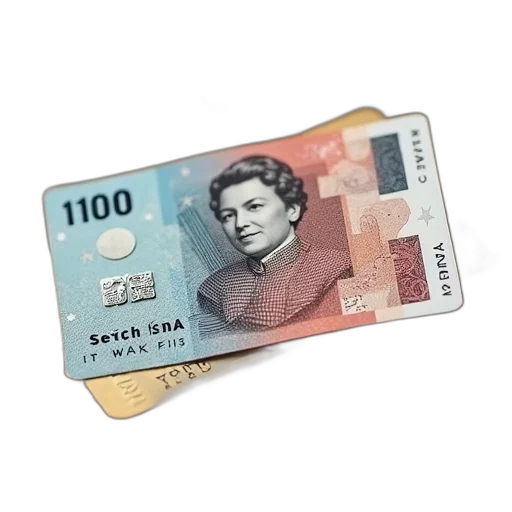 3d render, australian, currency, card transparent PNG cut-out