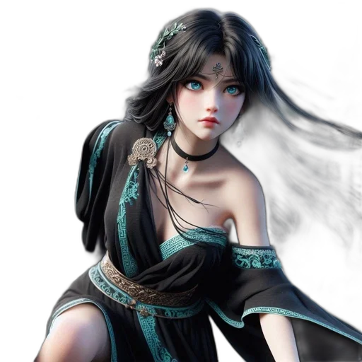 dress, fantasy art, concept art, photorealistic transparent PNG cut-out