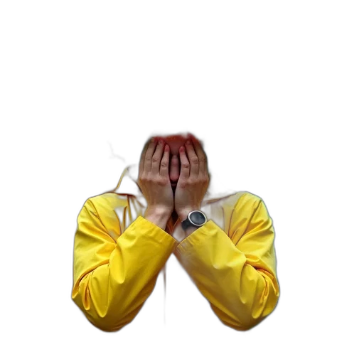 jacket, mask, face, staff transparent PNG cut-out