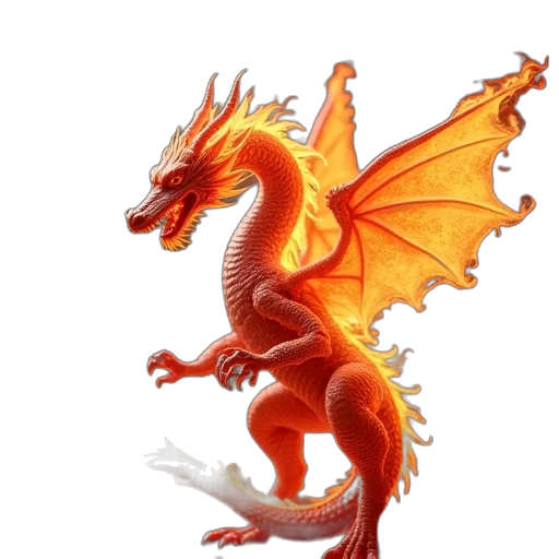 dragon, staff, animal, fantasy art transparent PNG cut-out
