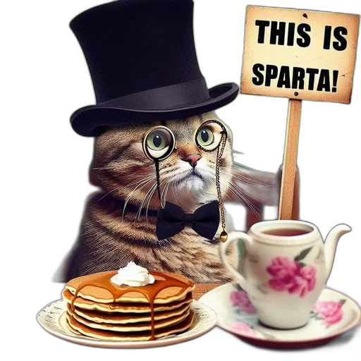 anthropomorphized, cat, wears, formal transparent PNG cut-out