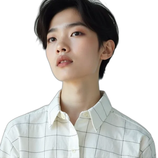 face, staff, jacket, photorealistic transparent PNG cut-out