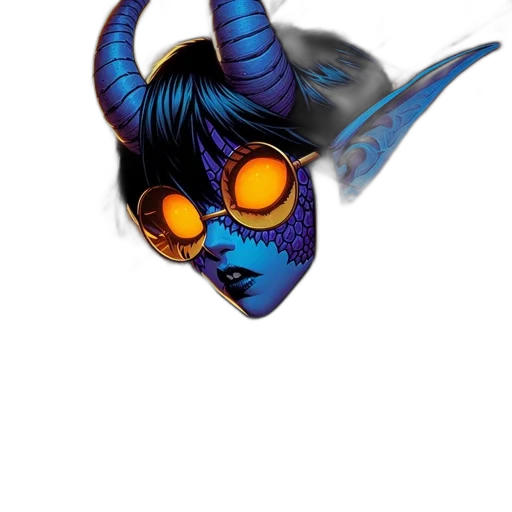 mask, dragon, staff, creature transparent PNG cut-out