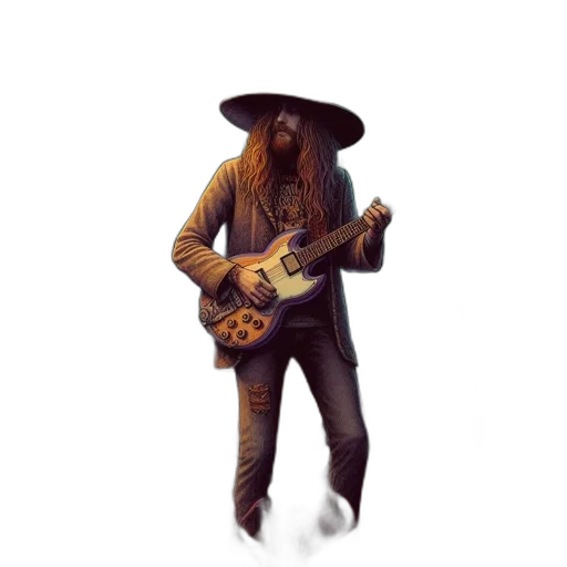 hat, jacket, staff, hair transparent PNG cut-out
