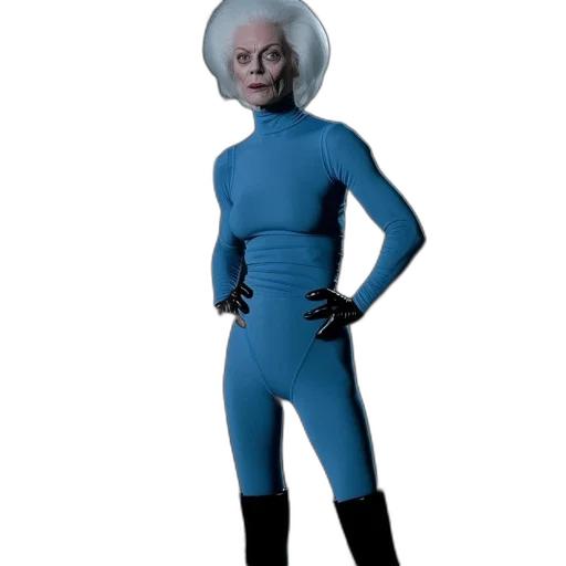 robot, dress, creature, staff transparent PNG cut-out