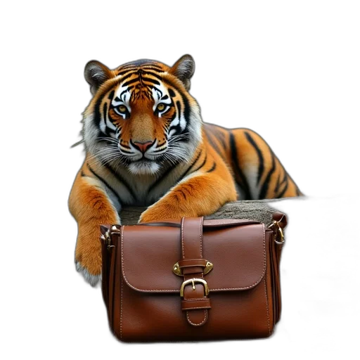 animal, photorealistic, 3d render, tiger transparent PNG cut-out