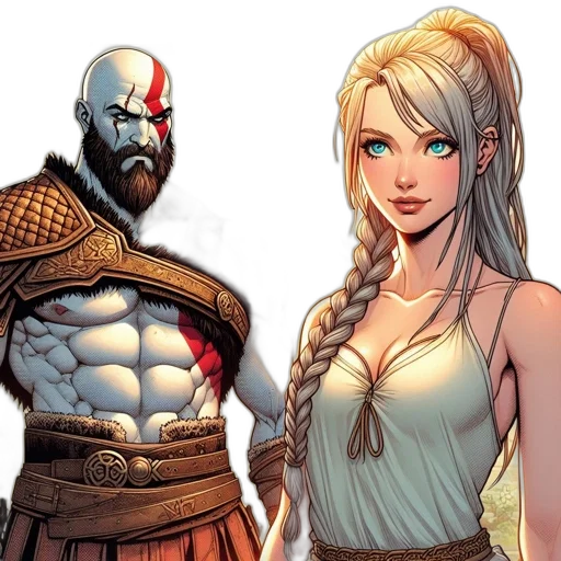 comic book art, fantasy art, concept art, earth tones transparent PNG cut-out