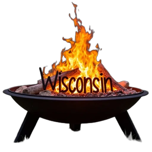 fire, round, pit, word transparent PNG cut-out