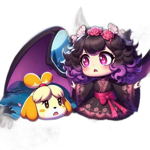 dragon, staff, creature, anime transparent PNG cut-out