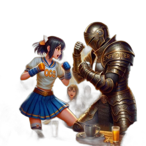 sword, robot, weapon, creature transparent PNG cut-out