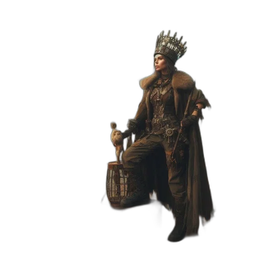 crown, staff, hat, weapon transparent PNG cut-out
