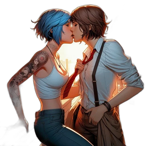 comic book art, concept art, cyberpunk, fantasy art transparent PNG cut-out