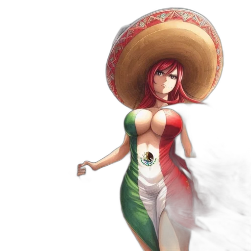 dress, hat, staff, umbrella transparent PNG cut-out