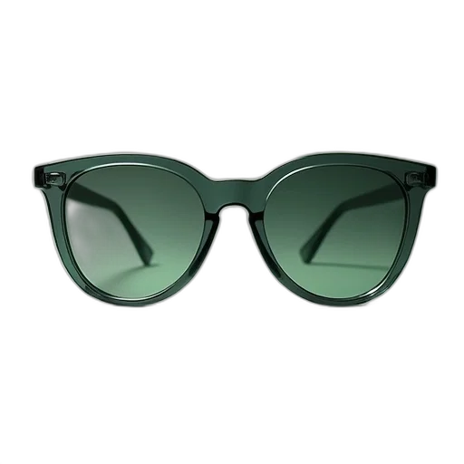 3d render, green, eyewear, persolo transparent PNG cut-out