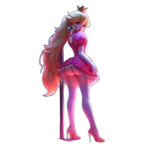 dress, staff, crown, hair transparent PNG cut-out