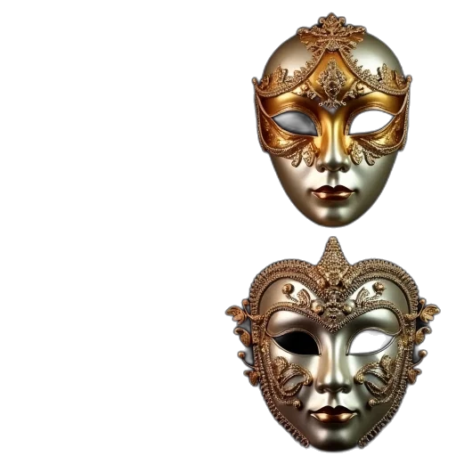 mask, jewelry, crown, face transparent PNG cut-out