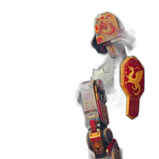 robot, weapon, sword, staff transparent PNG cut-out