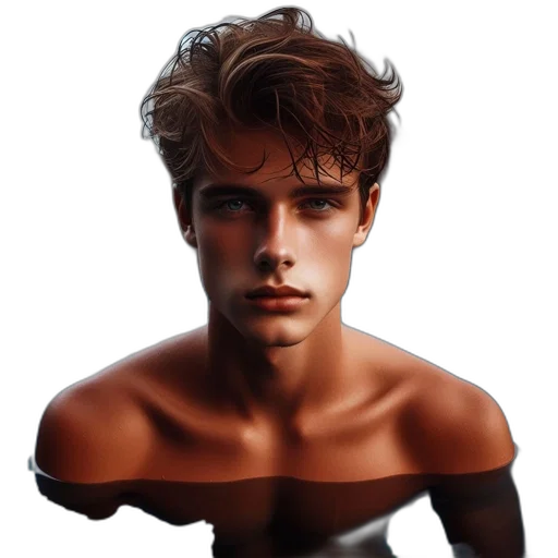 face, hair, jacket, creature transparent PNG cut-out