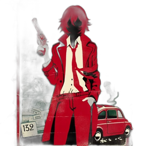 jacket, mask, car, concept art transparent PNG cut-out