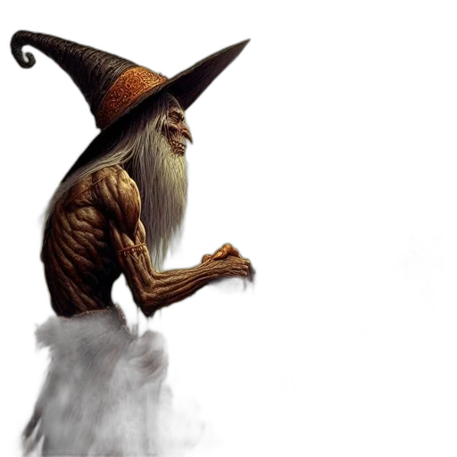 hat, creature, staff, mask transparent PNG cut-out