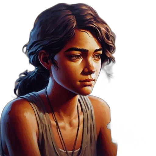 face, fantasy art, concept art, photorealistic transparent PNG cut-out