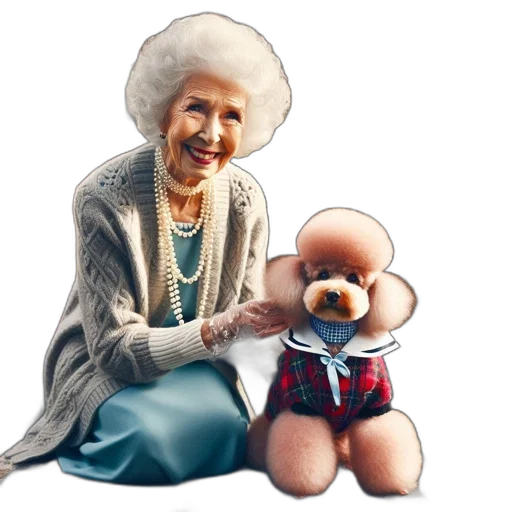 photorealistic, 3d render, concept art, elderly transparent PNG cut-out