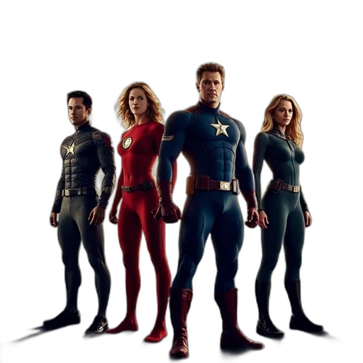 concept art, comic book art, 3d render, promotional transparent PNG cut-out